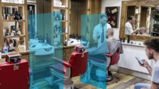 Mampara policarbonato (peluquería y podología)