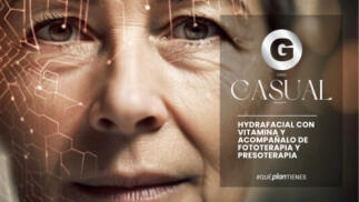 Tratamiento Hydrafacial con vitamina, fototerapia y presoterapia